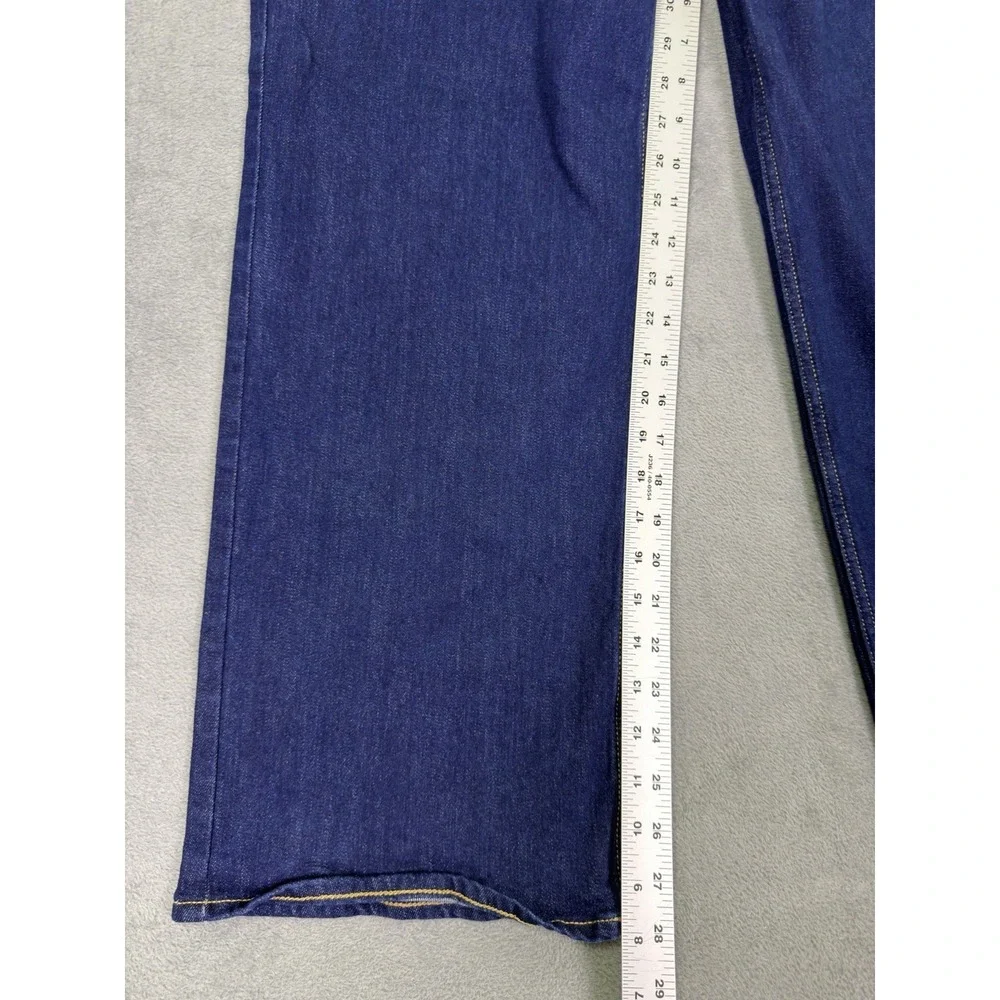 Old Navy Jeans Womens 12 Short Blue‎ Dark Wash High Rise Wow Wide Leg Stretch